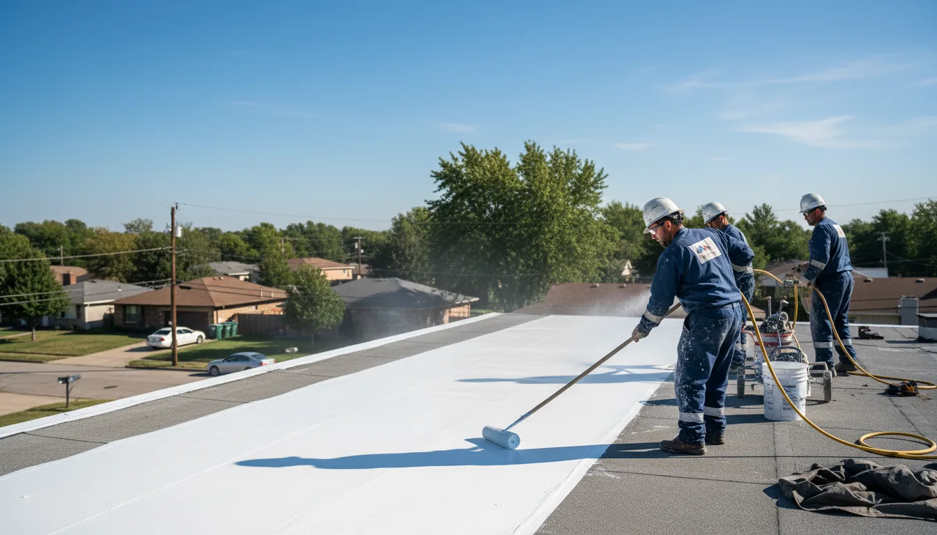 Commercial roof coating in Little Elm, TX near me